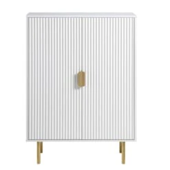 Richmond Ridged Highboard Storage Cabinet, Matte White 13 Richmond Ridged Highboard Storage Cabinet, Matte White -Daals Store BSD 109 WHITE WB1