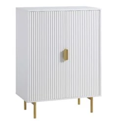 Richmond Ridged Highboard Storage Cabinet, Matte White 14 Richmond Ridged Highboard Storage Cabinet, Matte White -Daals Store BSD 109 WHITE WB2
