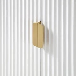 Richmond Ridged Highboard Storage Cabinet, Matte White 19 Richmond Ridged Highboard Storage Cabinet, Matte White -Daals Store BSD 109 WHITE detail1