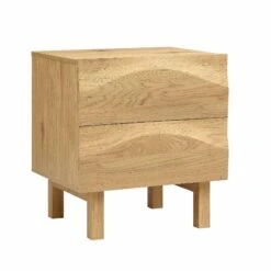 Moriko 2 Drawer Bedside Table 15 Moriko 2 Drawer Bedside Table -Daals Store BSD 113 OAK WB2