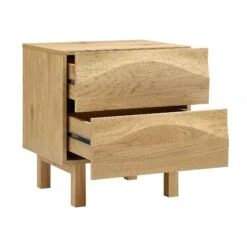 Moriko 2 Drawer Bedside Table 17 Moriko 2 Drawer Bedside Table -Daals Store BSD 113 OAK WB3