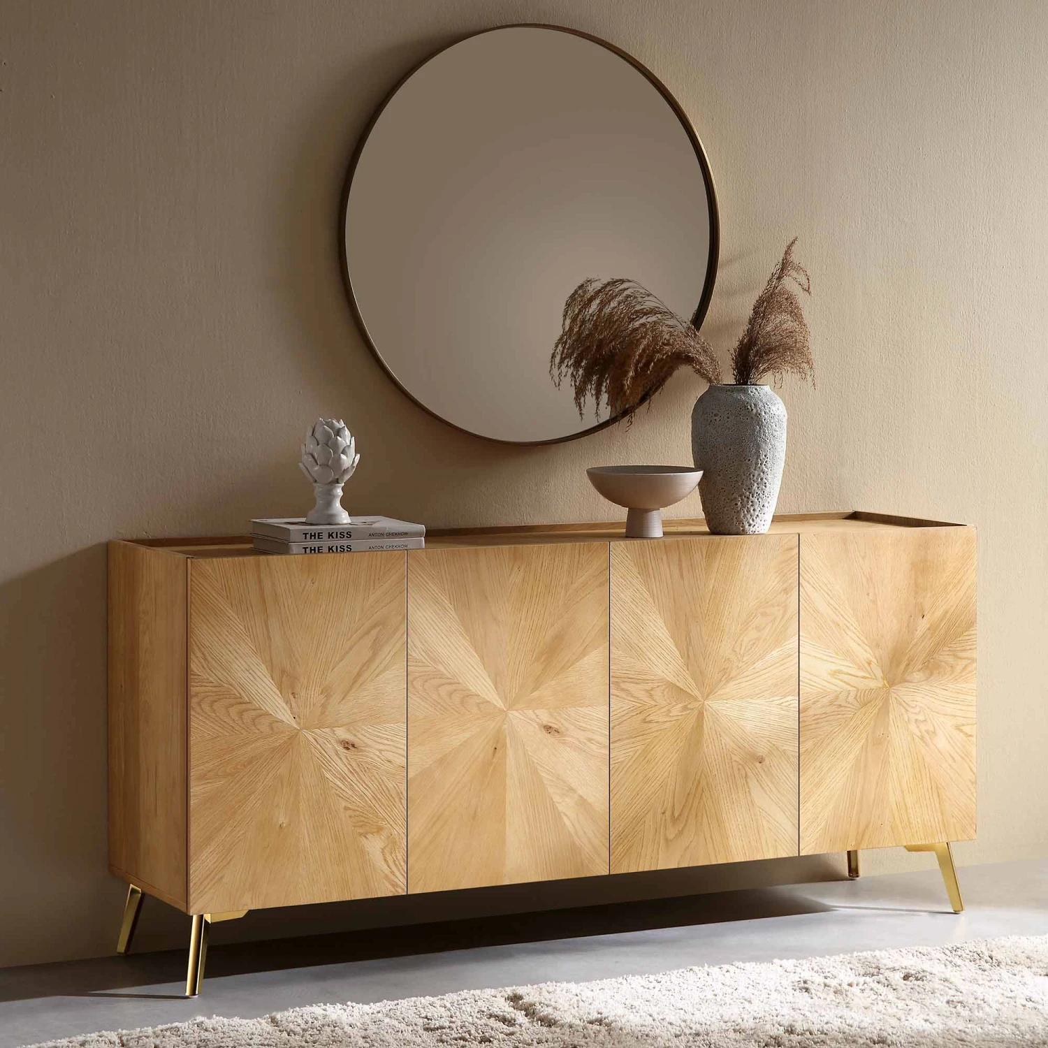 Bohdi Oak 160cm Wide Sideboard 2 Bohdi Oak 160cm Wide Sideboard - Image 2