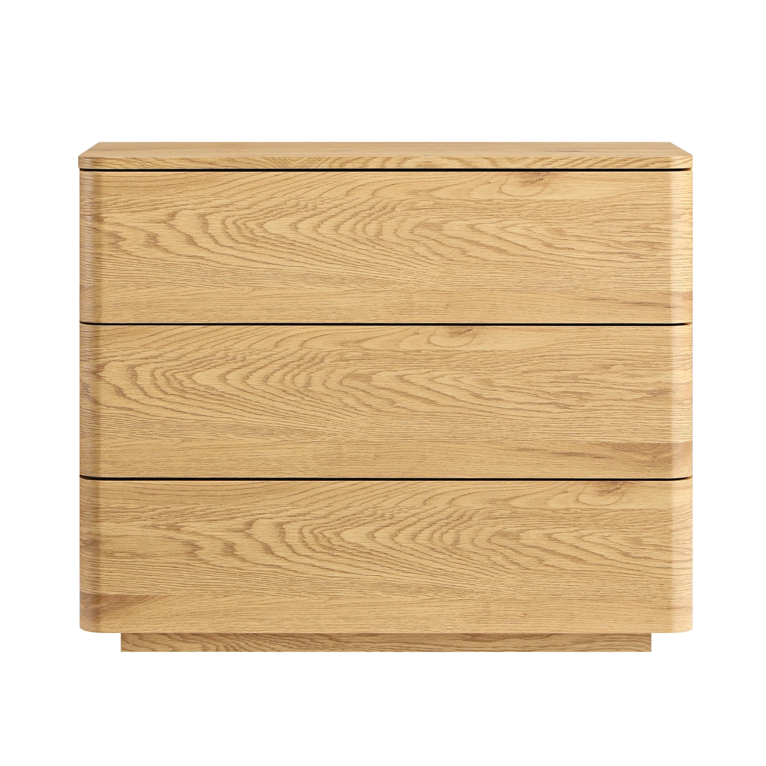Agnes Curved Edge Chest Of 3 Drawers, Natural 5 Agnes Curved Edge Chest Of 3 Drawers, Natural - Image 5