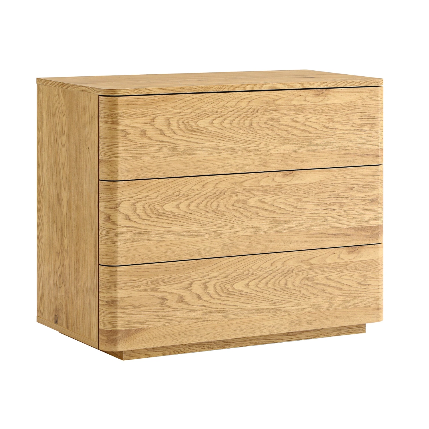Agnes Curved Edge Chest Of 3 Drawers, Natural 6 Agnes Curved Edge Chest Of 3 Drawers, Natural - Image 6