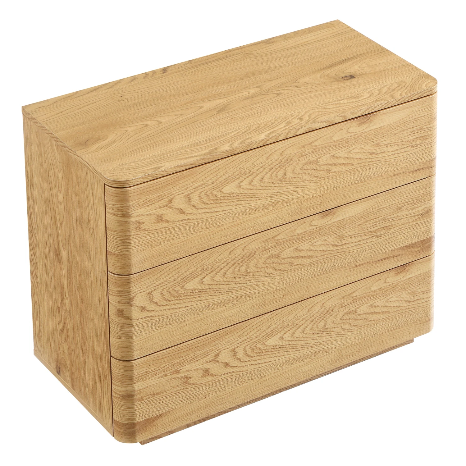 Agnes Curved Edge Chest Of 3 Drawers, Natural 8 Agnes Curved Edge Chest Of 3 Drawers, Natural - Image 8