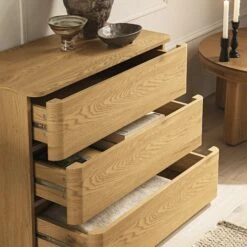 Agnes Curved Edge Chest Of 3 Drawers, Natural 16 Agnes Curved Edge Chest Of 3 Drawers, Natural -Daals Store BSD 116 OAK scene3