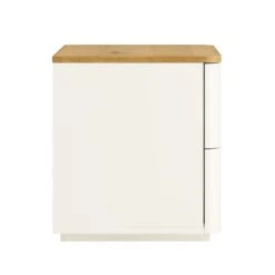 Agnes Curved Edge 2 Drawer Bedside Table, White 20 Agnes Curved Edge 2 Drawer Bedside Table, White -Daals Store BSD 117 WHITE WB4