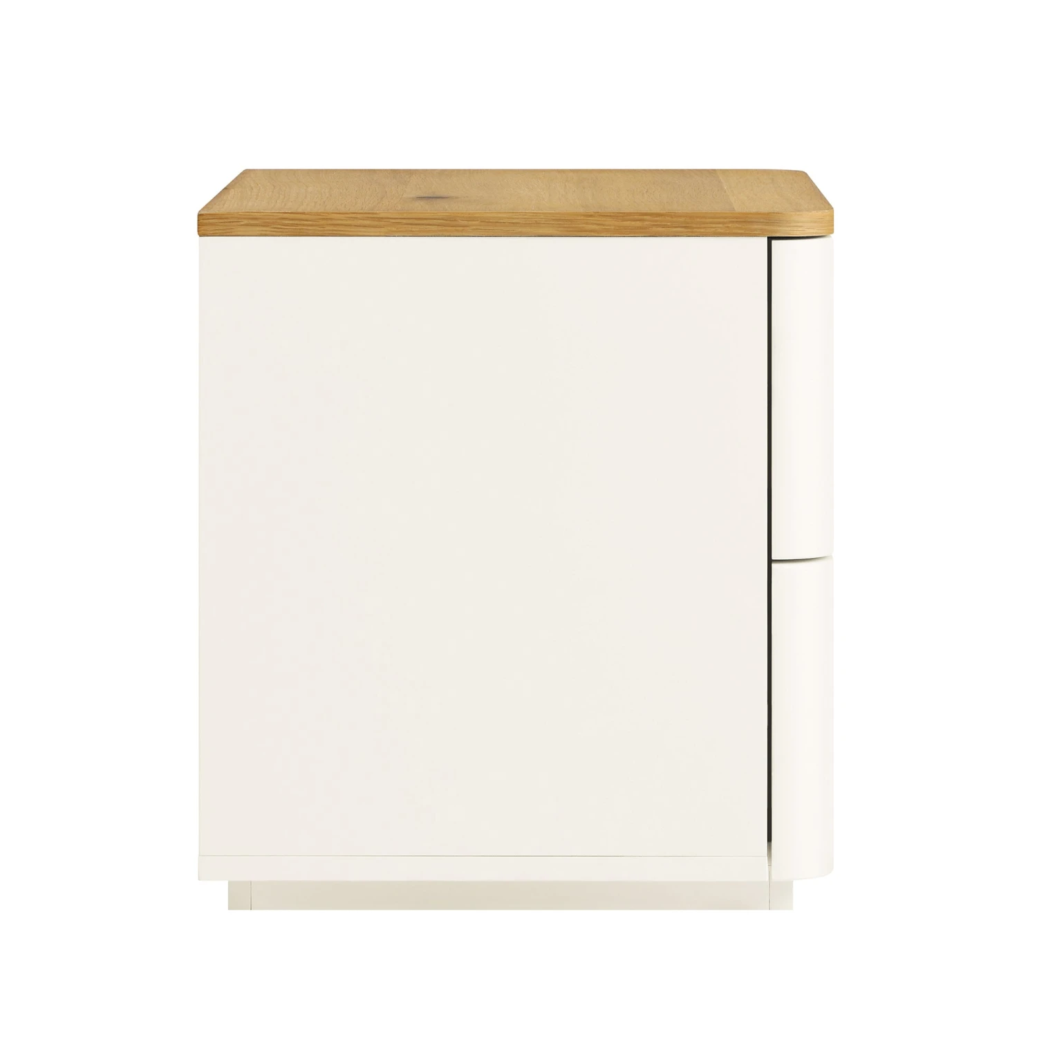 Agnes Curved Edge 2 Drawer Bedside Table, White 9 Agnes Curved Edge 2 Drawer Bedside Table, White - Image 9