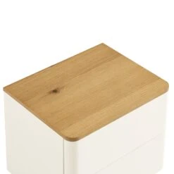 Agnes Curved Edge 2 Drawer Bedside Table, White 23 Agnes Curved Edge 2 Drawer Bedside Table, White -Daals Store BSD 117 WHITE detail2
