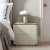 Agnes Curved Edge 2 Drawer Bedside Table, White 18 Agnes Curved Edge 2 Drawer Bedside Table, White -Daals Store BSD 117 WHITE main