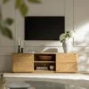 Agnes Curved Edge 150cm Wide TV Unit, Natural -Daals Store BSD 118 OAK main