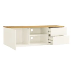 Agnes 150cm White and Oak TV Unit β Curved Edge Minimalist Stand with Push-to-Open Storage 22 Agnes 150cm White and Oak TV Unit β Curved Edge Minimalist Stand with Push-to-Open Storage -Daals Store BSD 118 WHITE WB1