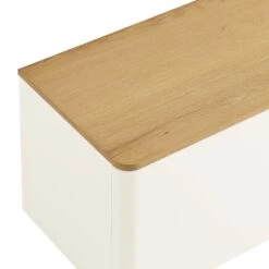 Agnes 150cm White and Oak TV Unit β Curved Edge Minimalist Stand with Push-to-Open Storage 29 Agnes 150cm White and Oak TV Unit β Curved Edge Minimalist Stand with Push-to-Open Storage -Daals Store BSD 118 WHITE detail1