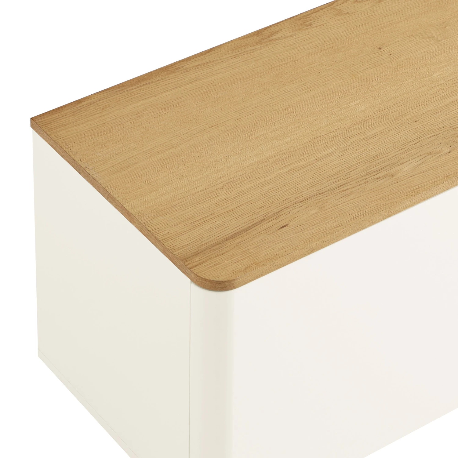 Agnes 150cm White and Oak TV Unit β Curved Edge Minimalist Stand with Push-to-Open Storage 14 Agnes 150cm White and Oak TV Unit β Curved Edge Minimalist Stand with Push-to-Open Storage - Image 14