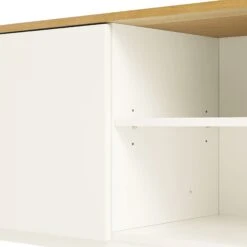 Agnes 150cm White and Oak TV Unit β Curved Edge Minimalist Stand with Push-to-Open Storage 31 Agnes 150cm White and Oak TV Unit β Curved Edge Minimalist Stand with Push-to-Open Storage -Daals Store BSD 118 WHITE detail3