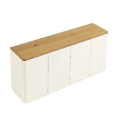 Agnes Curved Edge 150cm Wide Sideboard, White -Daals Store BSD 119 WHITE WB3