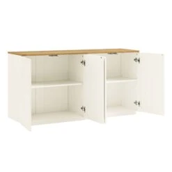 Agnes Curved Edge 150cm Wide Sideboard, White -Daals Store BSD 119 WHITE WB6