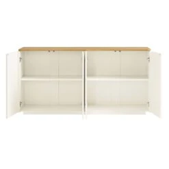 Agnes Curved Edge 150cm Wide Sideboard, White -Daals Store BSD 119 WHITE WB7