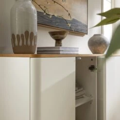 Agnes Curved Edge 150cm Wide Sideboard, White -Daals Store BSD 119 WHITE scene3