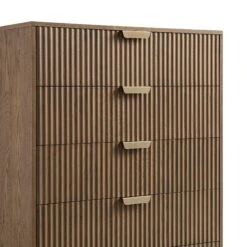 Richmond Ridged Chest Of 5 Drawers, Dark Ash -Daals Store BSD 121 DARKWOOD detail1