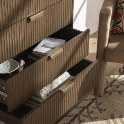 Richmond Ridged Chest Of 5 Drawers, Dark Ash -Daals Store BSD 121 DARKWOOD scene4