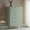 Richmond Ridged Chest Of 5 Drawers, Matte Sage Green -Daals Store BSD 121 SAGE main