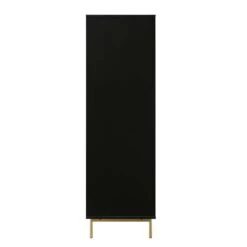 Richmond Ridged Double Wardrobe With Drawer, Matte Black 21 Richmond Ridged Double Wardrobe With Drawer, Matte Black -Daals Store BSD 122 BLACK WB4