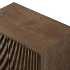 Richmond Ridged Double Wardrobe With Drawer, Dark Ash -Daals Store BSD 122 DARKWOOD detail4