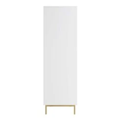 Richmond Ridged Double Wardrobe With Drawer, Matte White 21 Richmond Ridged Double Wardrobe With Drawer, Matte White -Daals Store BSD 122 WHITE WB4