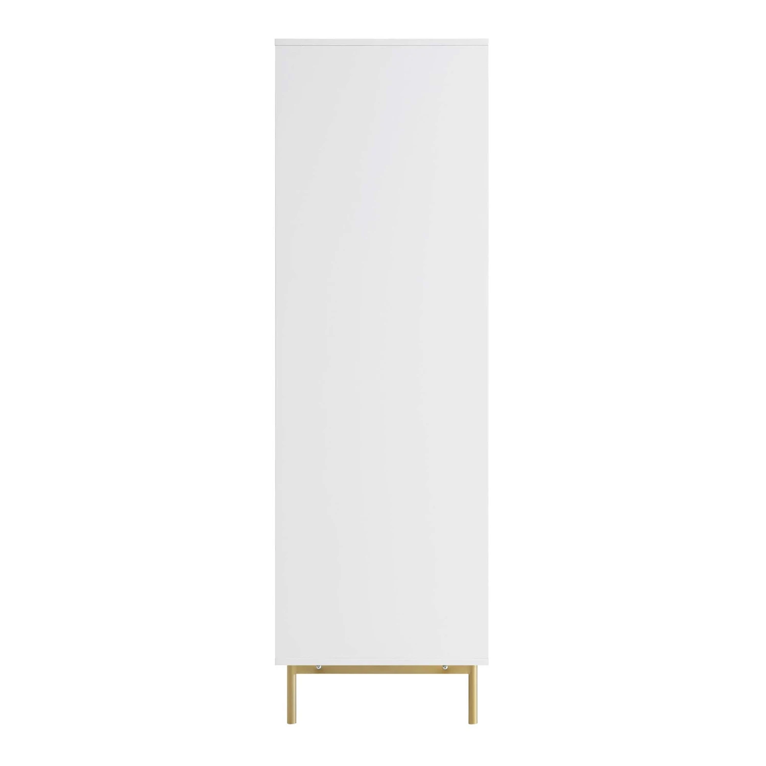 Richmond Ridged Double Wardrobe With Drawer, Matte White 8 Richmond Ridged Double Wardrobe With Drawer, Matte White - Image 8