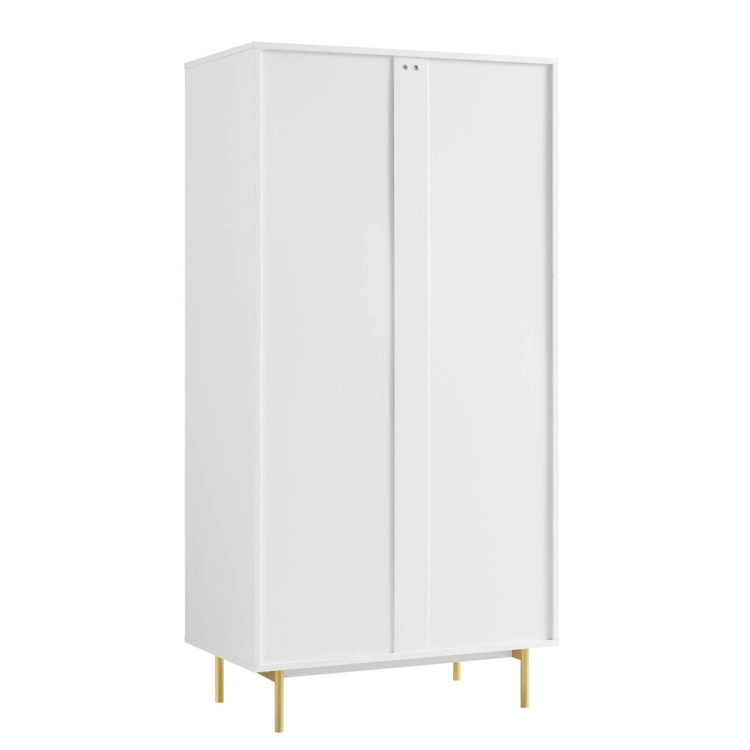 Richmond Ridged Double Wardrobe With Drawer, Matte White 9 Richmond Ridged Double Wardrobe With Drawer, Matte White - Image 9