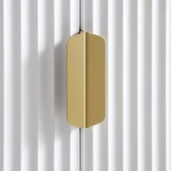 Richmond Ridged Double Wardrobe With Drawer, Matte White 25 Richmond Ridged Double Wardrobe With Drawer, Matte White -Daals Store BSD 122 WHITE detail3