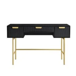 Richmond Ridged Dressing Table, Matte Black 15 Richmond Ridged Dressing Table, Matte Black -Daals Store BSD 123 BLACK WB1