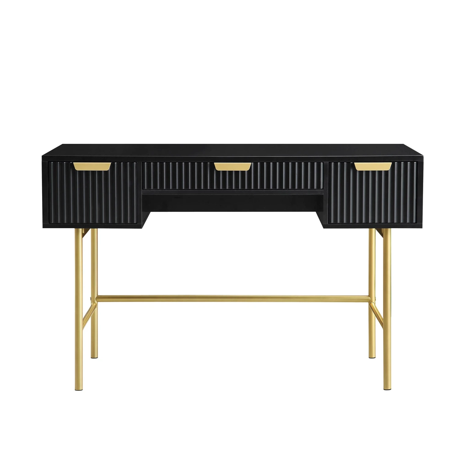 Richmond Ridged Dressing Table, Matte Black 3 Richmond Ridged Dressing Table, Matte Black - Image 3