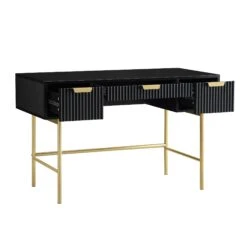 Richmond Ridged Dressing Table, Matte Black 16 Richmond Ridged Dressing Table, Matte Black -Daals Store BSD 123 BLACK WB2