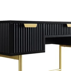 Richmond Ridged Dressing Table, Matte Black 22 Richmond Ridged Dressing Table, Matte Black -Daals Store BSD 123 BLACK detail1