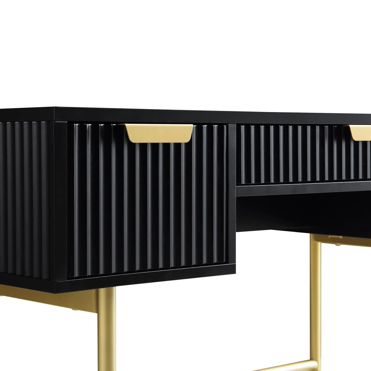 Richmond Ridged Dressing Table, Matte Black 10 Richmond Ridged Dressing Table, Matte Black - Image 10