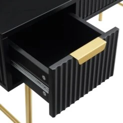 Richmond Ridged Dressing Table, Matte Black 23 Richmond Ridged Dressing Table, Matte Black -Daals Store BSD 123 BLACK detail2