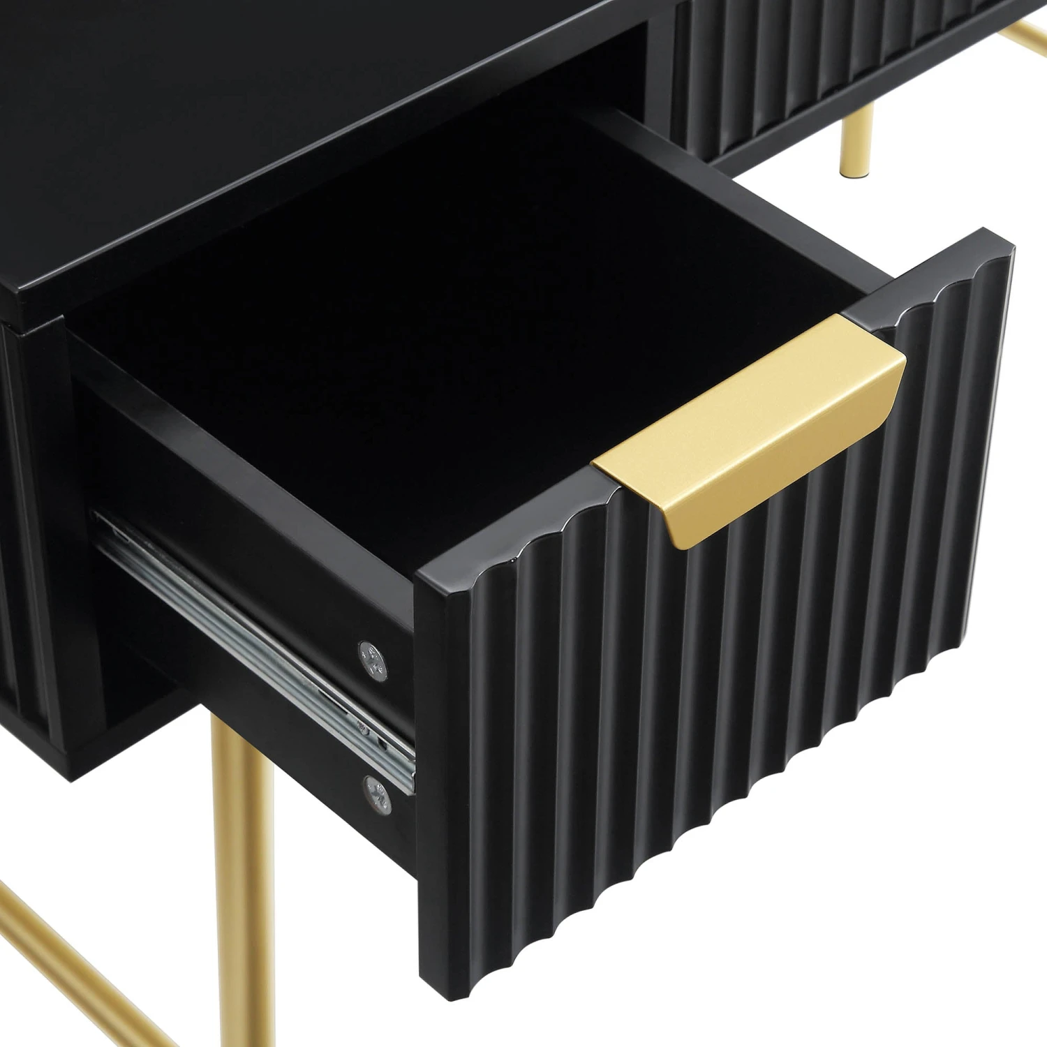 Richmond Ridged Dressing Table, Matte Black 11 Richmond Ridged Dressing Table, Matte Black - Image 11