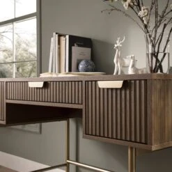 Richmond Ridged Dressing Table, Dark Ash -Daals Store BSD 123 DARKWOOD scene3