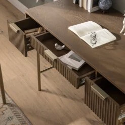 Richmond Ridged Dressing Table, Dark Ash -Daals Store BSD 123 DARKWOOD scene4