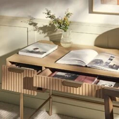 Richmond Ridged Dressing Table, Light Ash -Daals Store BSD 123 LIGHTWOOD scene3