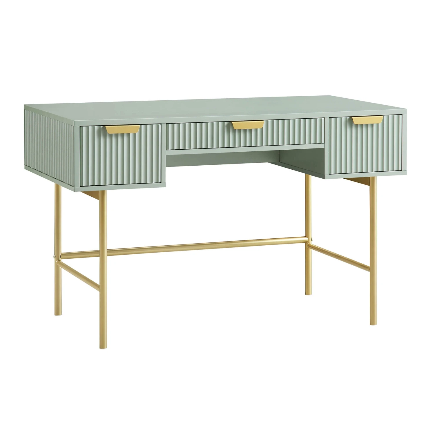 Richmond Ridged Dressing Table, Matte Sage Green 6 Richmond Ridged Dressing Table, Matte Sage Green - Image 6