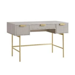 Richmond Ridged Dressing Table, Matte Taupe 18 Richmond Ridged Dressing Table, Matte Taupe -Daals Store BSD 123 TAUPE WB2