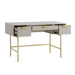 Richmond Ridged Dressing Table, Matte Taupe 20 Richmond Ridged Dressing Table, Matte Taupe -Daals Store BSD 123 TAUPE WB3