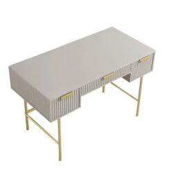 Richmond Ridged Dressing Table, Matte Taupe 21 Richmond Ridged Dressing Table, Matte Taupe -Daals Store BSD 123 TAUPE WB4