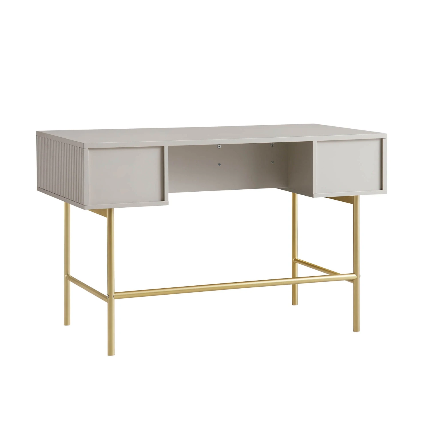 Richmond Ridged Dressing Table, Matte Taupe 10 Richmond Ridged Dressing Table, Matte Taupe - Image 10