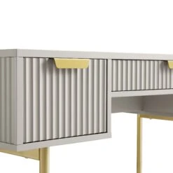 Richmond Ridged Dressing Table, Matte Taupe 24 Richmond Ridged Dressing Table, Matte Taupe -Daals Store BSD 123 TAUPE detail1