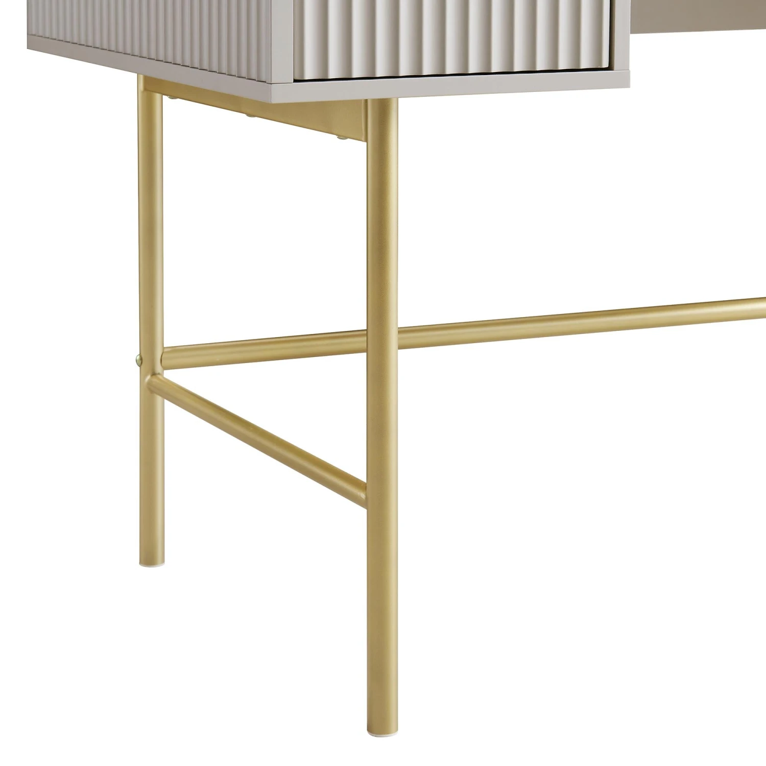 Richmond Ridged Dressing Table, Matte Taupe 14 Richmond Ridged Dressing Table, Matte Taupe - Image 14