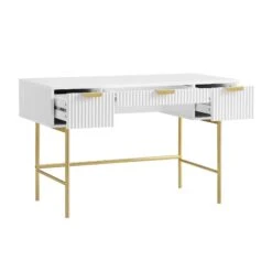 Richmond Ridged Dressing Table, Matte White -Daals Store BSD 123 WHITE WB2